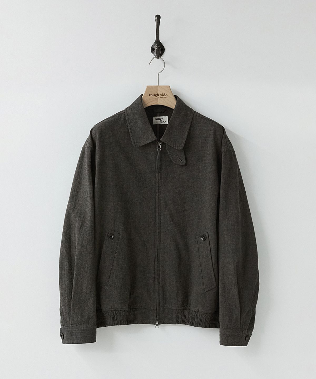 러프사이드(ROUGHSIDE) Swing Jacket Ash Black