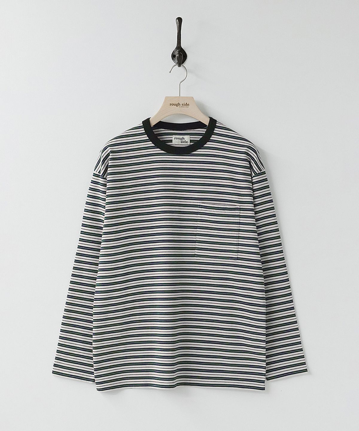 러프사이드(ROUGHSIDE) Multi Stripe Long Sleeve Blue