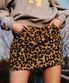Leopard Mini Skirt Brown