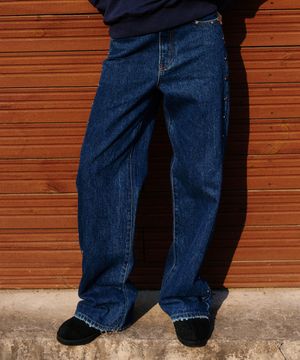Studed Denim Pants Blue