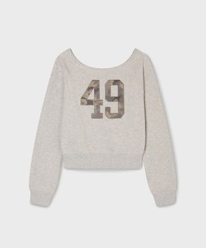Camo Patch OffShoulder Sweatshirt/ WHMWG2385F
