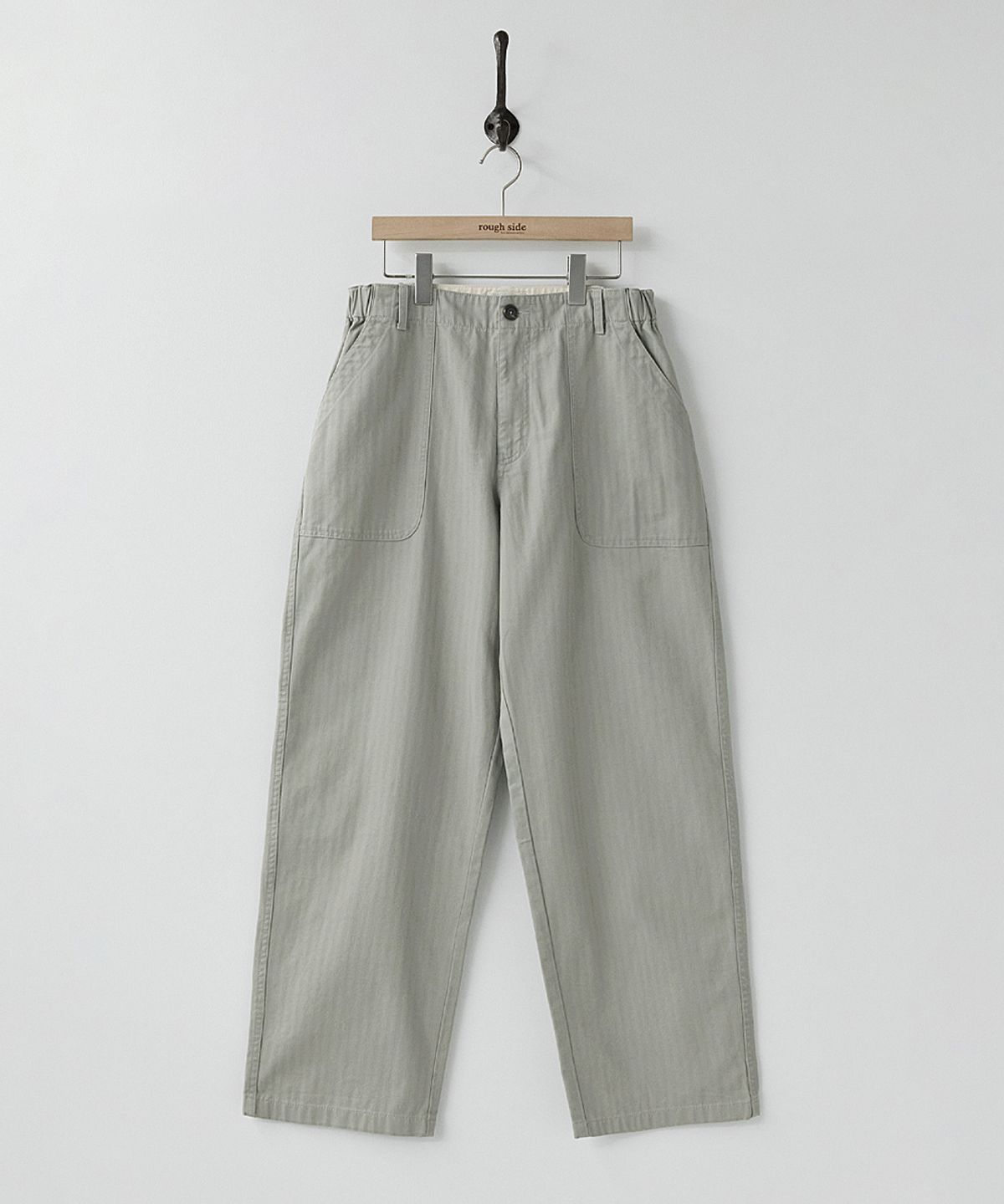 러프사이드(ROUGHSIDE) Elastic Fatigue Pants Light Olive (H)