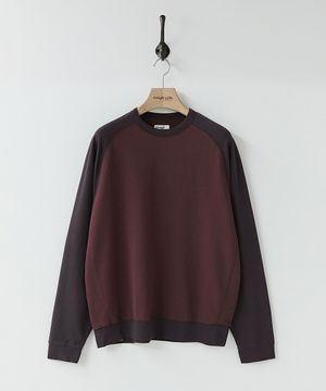 Contrast Panel Long Sleeve Burgundy/Deep Purple
