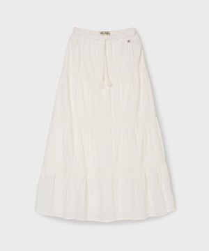Dobby Long Tiered Skirt / WHWHG2434F