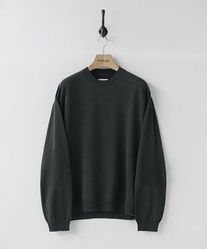 Whole Garment Crew Knit Charcoal