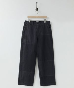 Contrast Panel Pants Ash Black