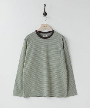 Pin Stripe Long Sleeve Forest Green