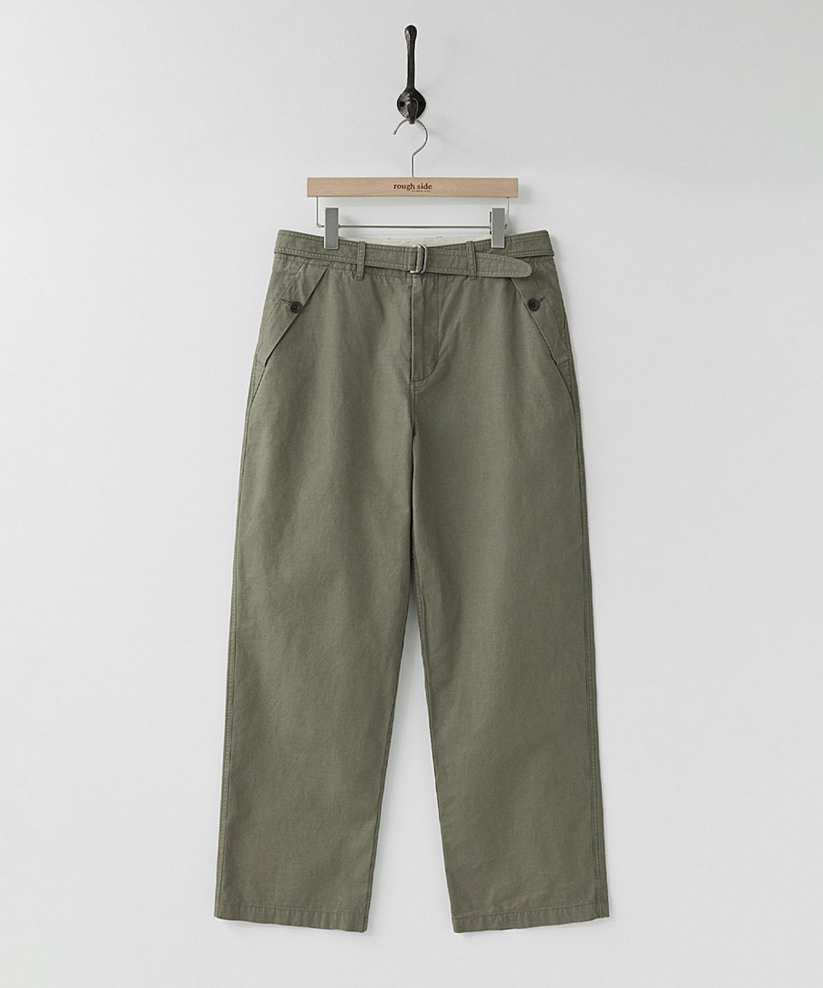 러프사이드(ROUGHSIDE) Downhill Belted Pants Olive Drab