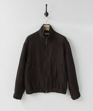 Linen Track Jacket Dark Umber