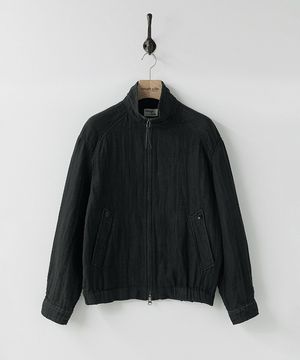 Linen Track Jacket Black