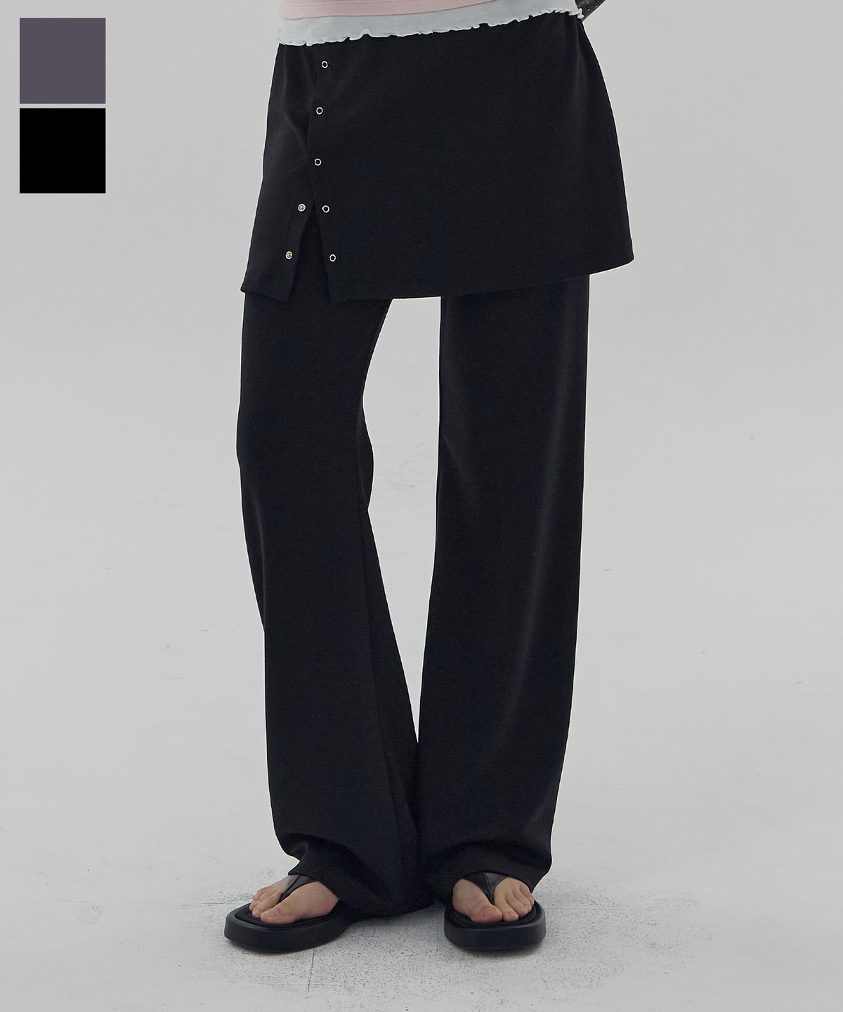 디어스토커(DEARSTALKER) D. BASIC STUD SKIRT PANTS - 2 COLOR