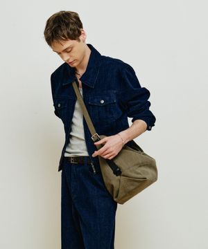 [패션플래닛X미나브] 슬라우치 캔버스백 [워시드카키]