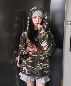 MRT 카모 와플 후드집업