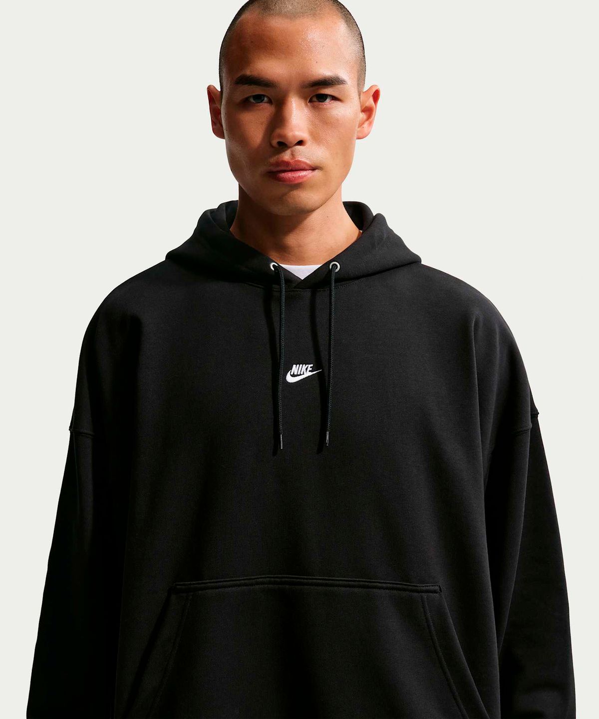 나이키(NIKE) 스포츠웨어 클럽 오버사이즈 프렌치 테리 풀오버 후디 M - 블랙:화이트 / IF0746-010