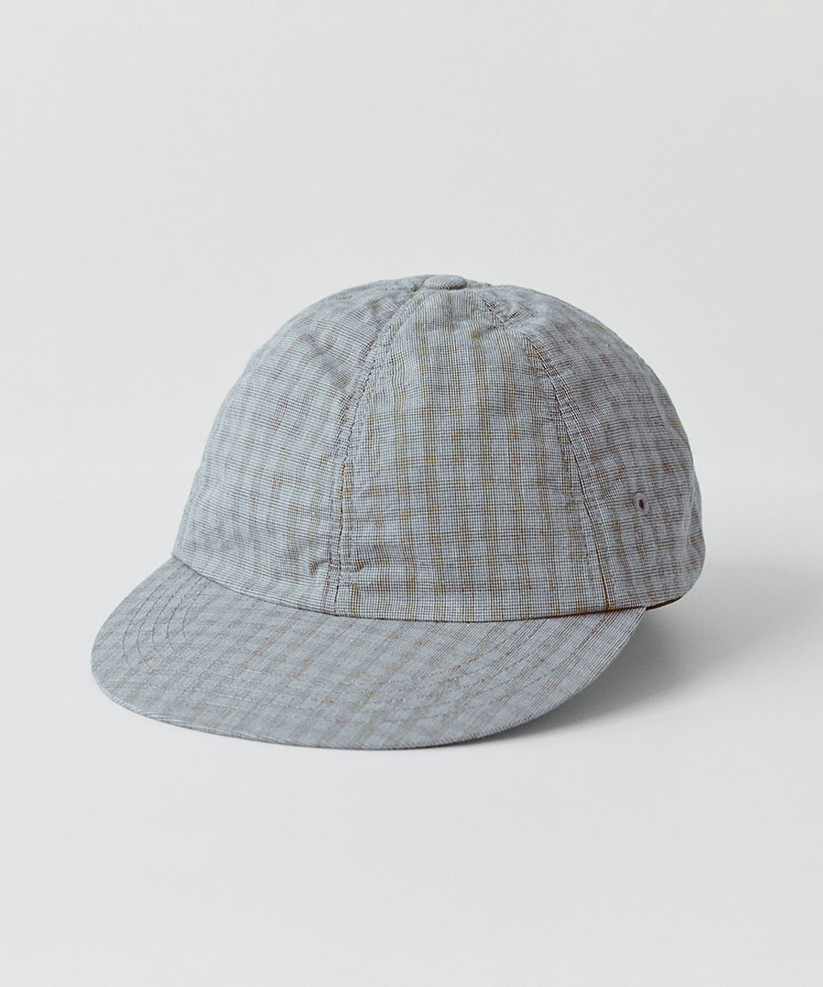 러프사이드(ROUGHSIDE) Washed 6panel Cap Sky Blue Glen Check