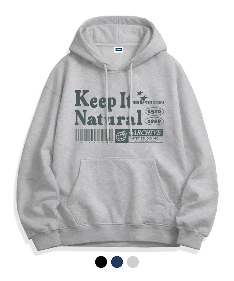 keep it natural hoodie (3color)