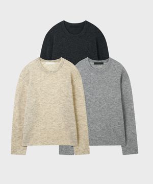 라운드넥 풀오버 니트 3colors