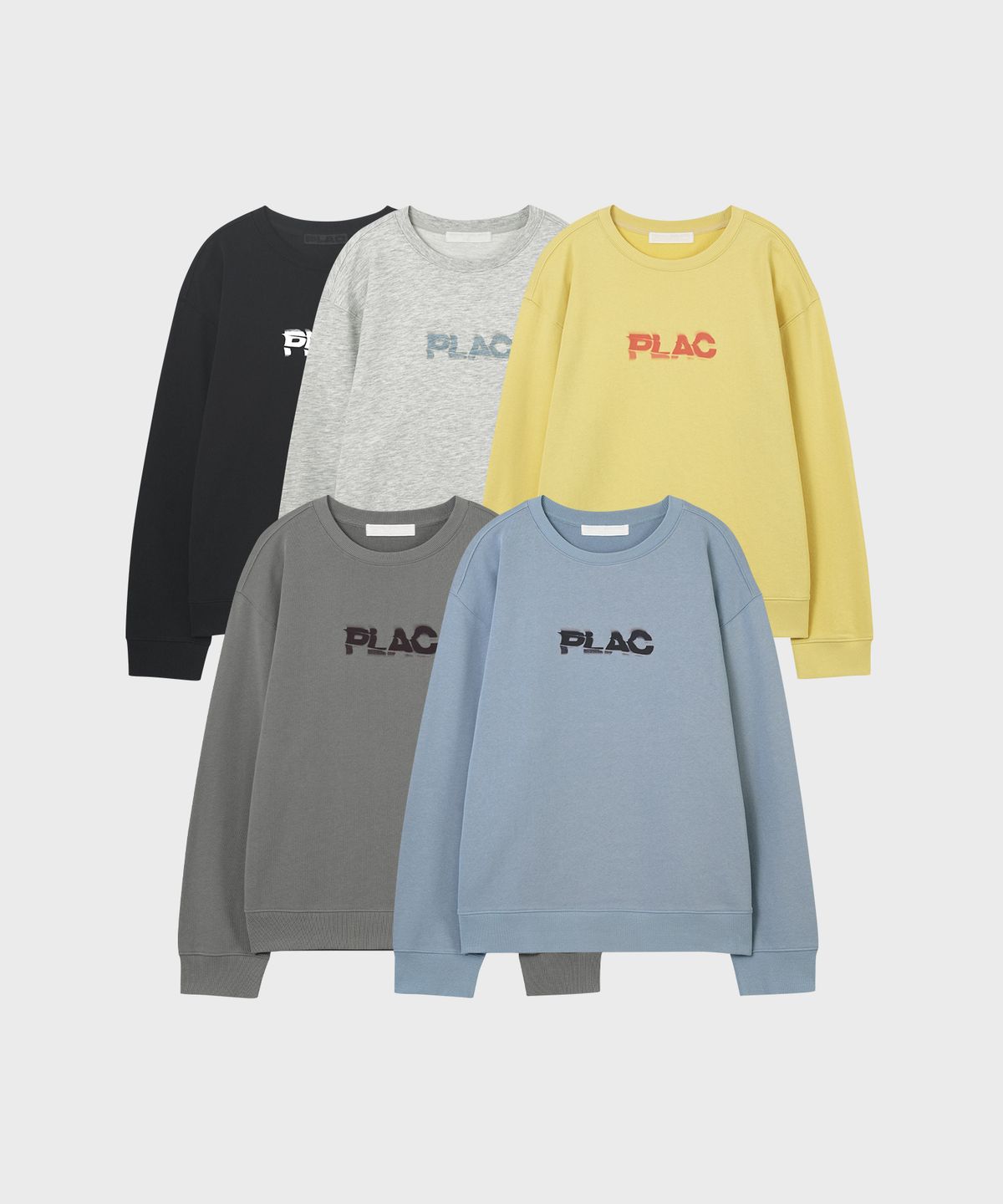 플랙(PLAC) 블리치 로고 스웻셔츠 5colors