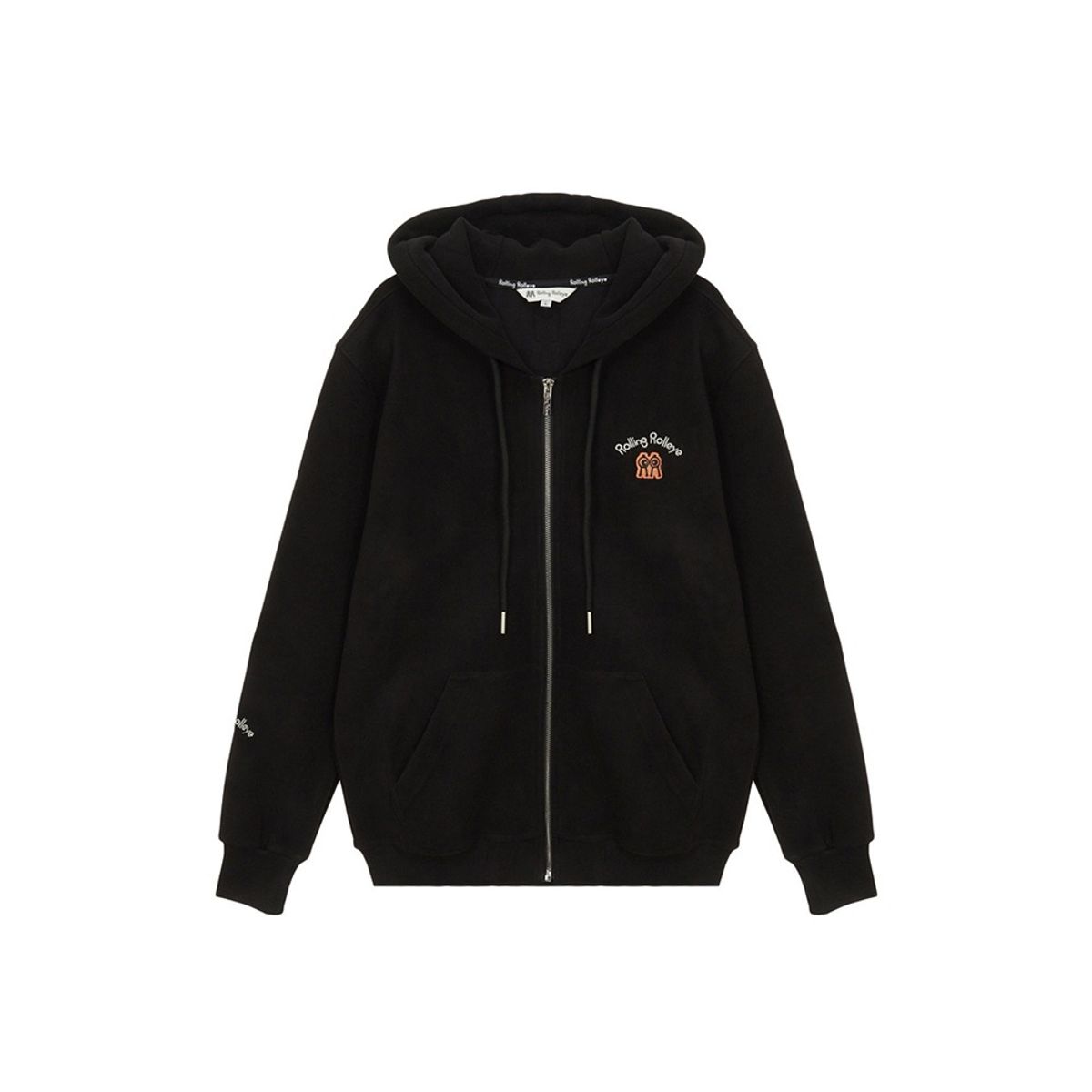 롤링롤라이(ROLLINGROLLEYE) 집업후드 네스트 블랙 Zip-Up Hoodie Nest Black