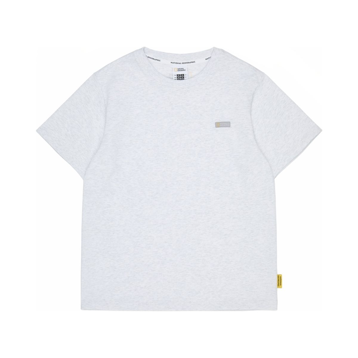 내셔널지오그래픽 키즈(NATIONAL GEOGRAPHIC KIDS) K265UTS930 스몰로고 반팔 티셔츠 WHITE MELANGE