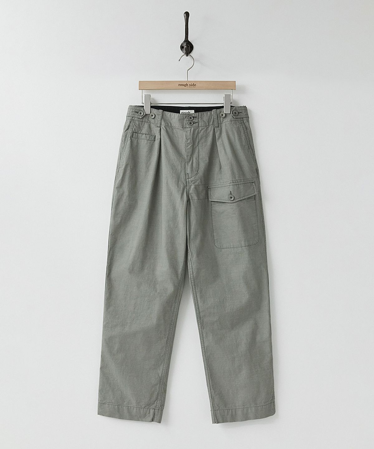 러프사이드(ROUGHSIDE) Combat Trousers Light Grey