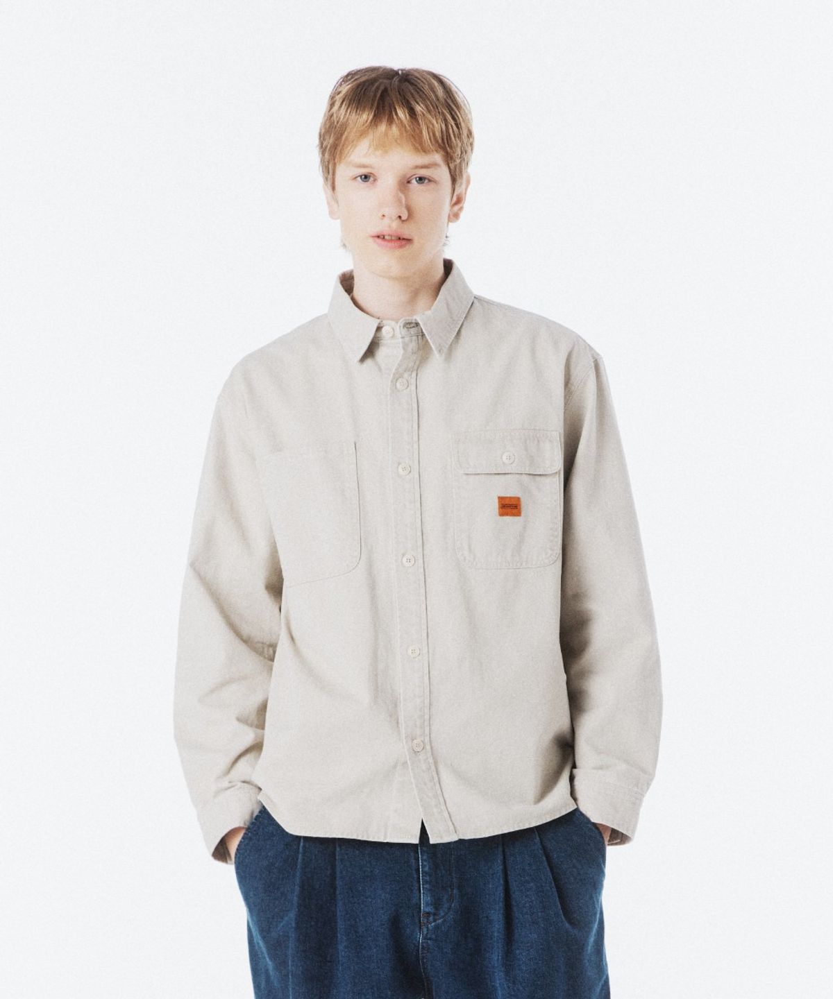 브롬톤 런던(BROMPTON LONDON) DENIM SHIRT - CREAM (P261MSH401)