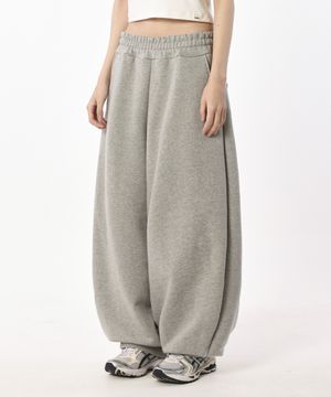 배기핏 롱 스웨트 벌룬 팬츠 [그레이]