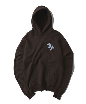 트윈 크로스 오버핏 후드 [브라운]