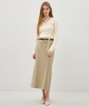 H라인 슬림 펜슬 스커트 OW6SS1640