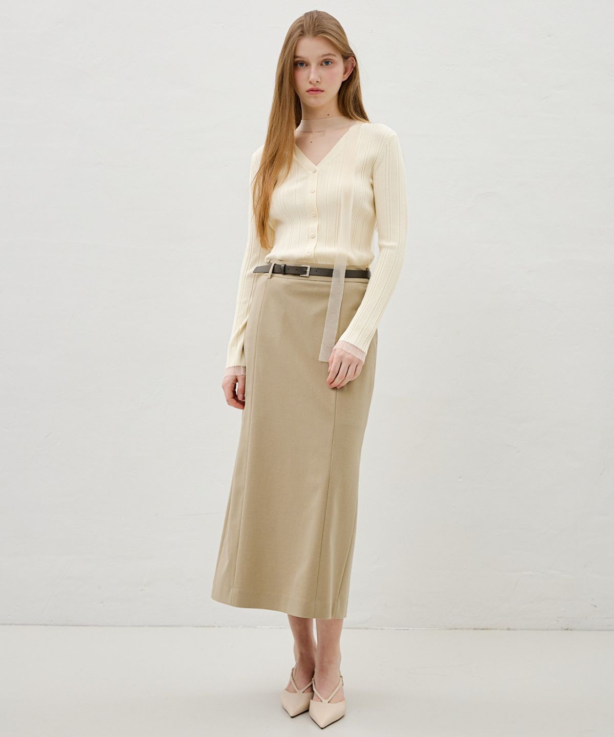 올리브 데 올리브(OLIVE DES OLIVE) H라인 슬림 펜슬 스커트 OW6SS1640