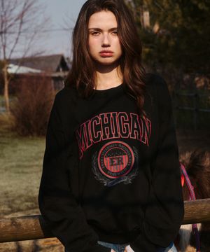Michigan Vintage Sweatshirt Black