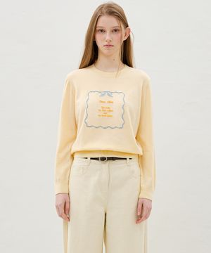 노방 자수 패치 라운드 풀오버 OK6SP1720