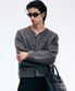 Oversize Mohair Cardigan (Grey) TNSW6E101G2
