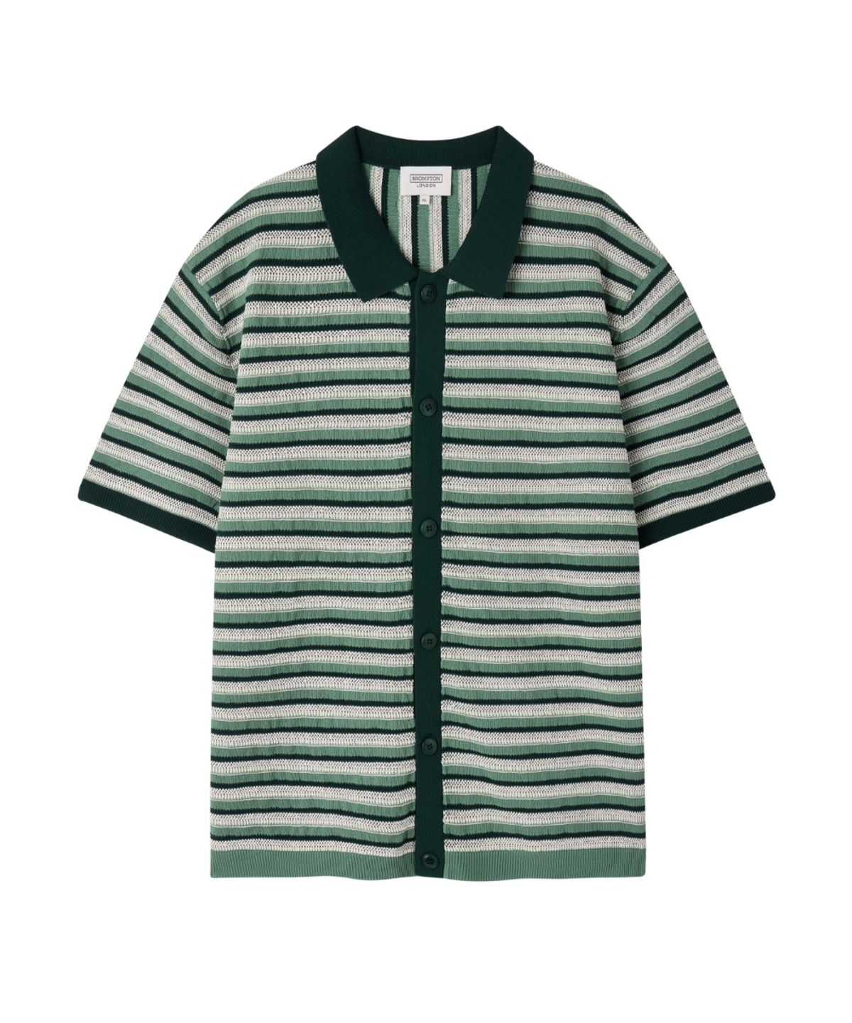 브롬톤 런던(BROMPTON LONDON) STRIPE CARDIGAN - GREEN (P262MKT131)