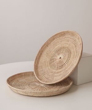 원형 라탄수납바구니 바스켓 피크닉 촬영 소품 트레이