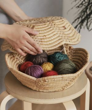 라탄 망고 나무 과일 바구니