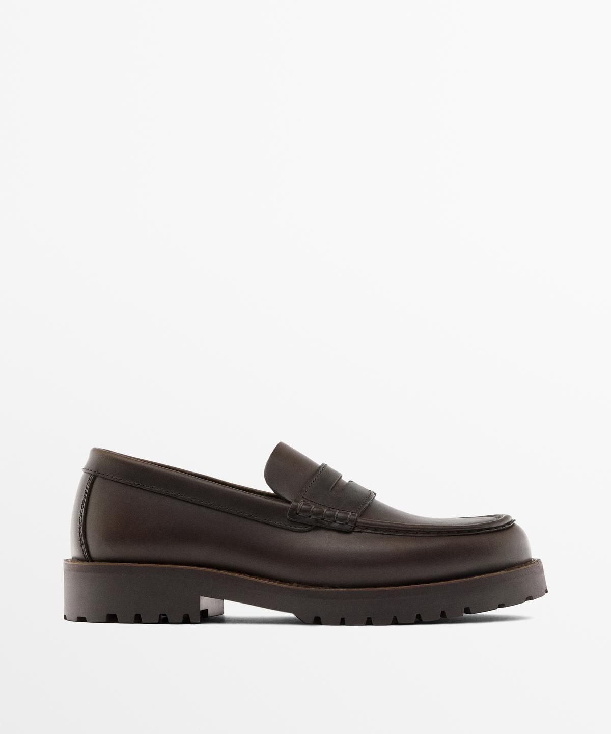 마시모두띠(MASSIMO DUTTI) 발등 스티치 트랙솔 로퍼