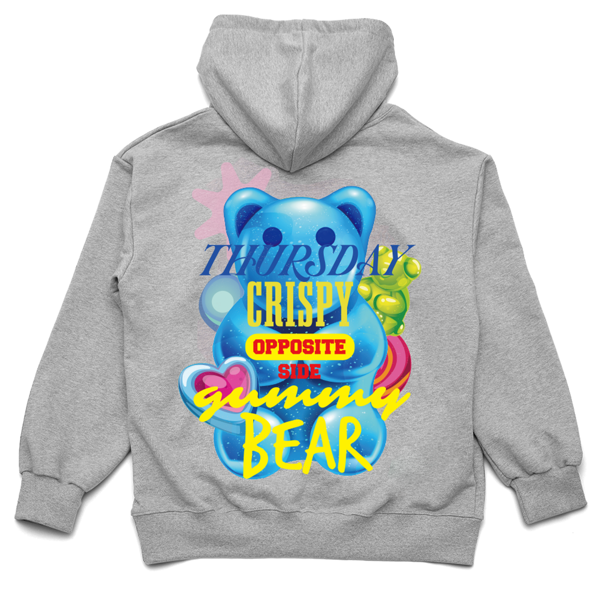 크리스피(CCCRISPYYY) GummyBear Grey Hoodie Blue