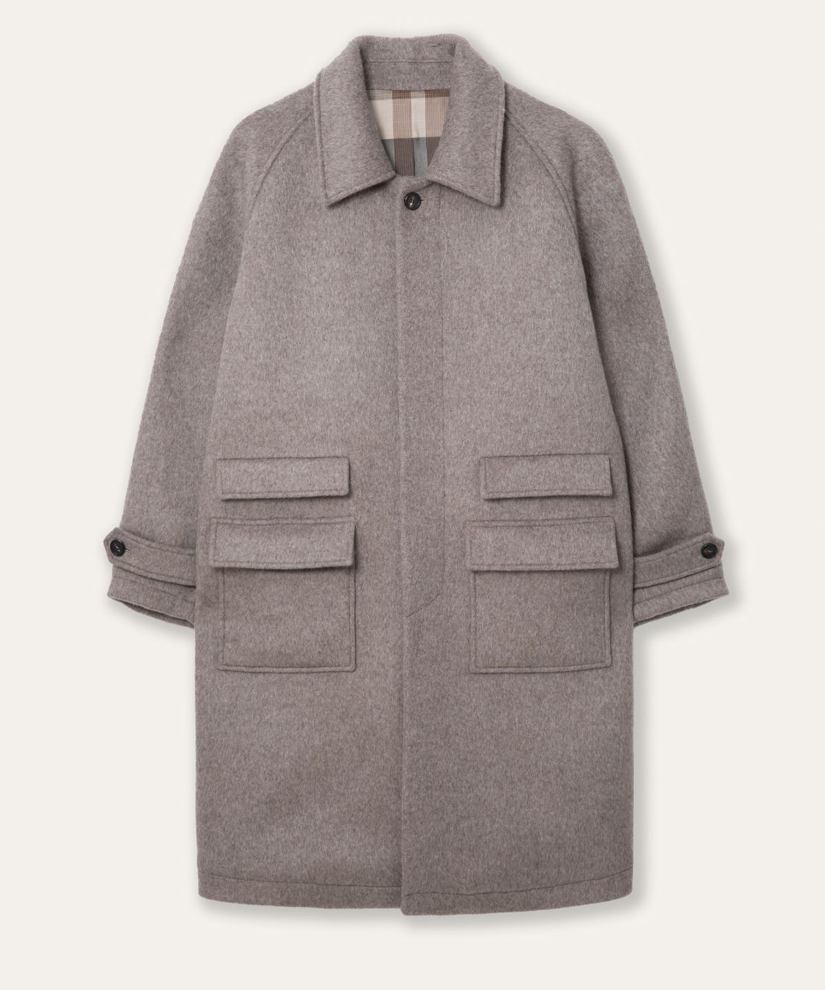 비베르데(VIIVERDE) Raglan Balmacaan Coat Brown