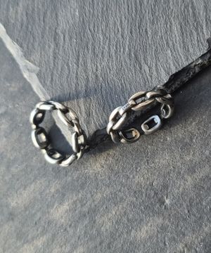 [무료각인] 빈티지 옥시다이징 체인 서지컬 스틸 반지