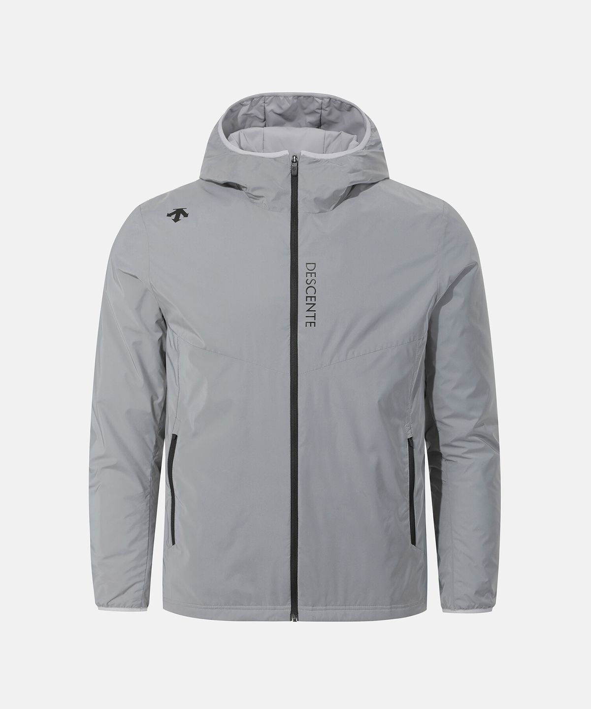 데상트(DESCENTE) 러닝 리플렉티브 프리마로프트 패딩 자켓 실버 SR121RPD11