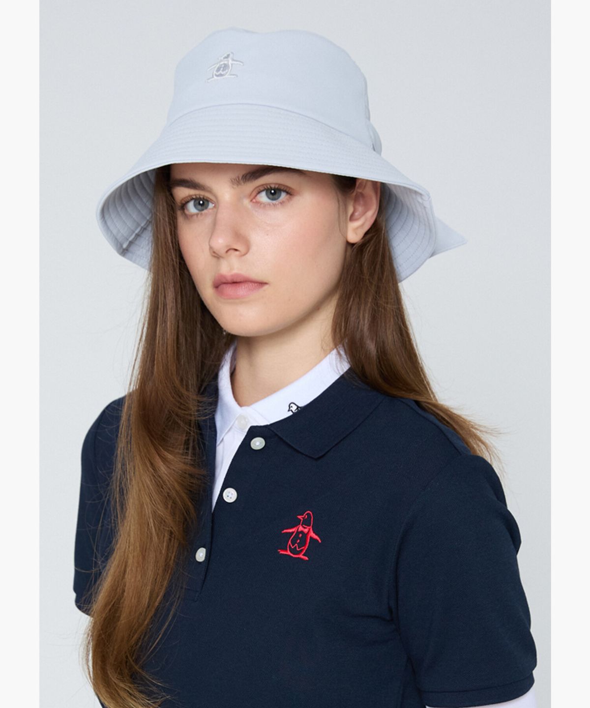 먼싱웨어(MUNSINGWEAR) 여성 에센셜 리본 버킷햇 라이트그레이 MR122LCP11