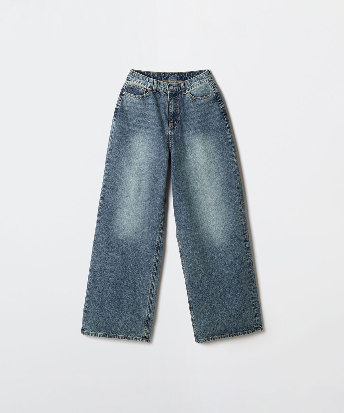 스파오(SPAO) 여성 빈티지 롱 와이드 진_SPTJG23G56
