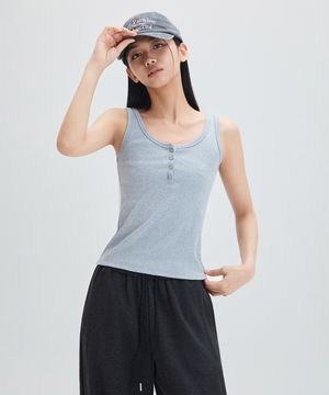 버튼 골지 슬리브리스_MIWHNG410A