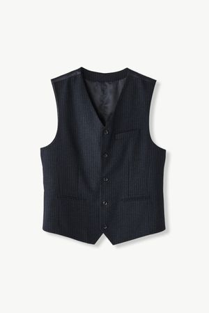스트라이프 수트 베스트 네이비_SJVVA53CTN
