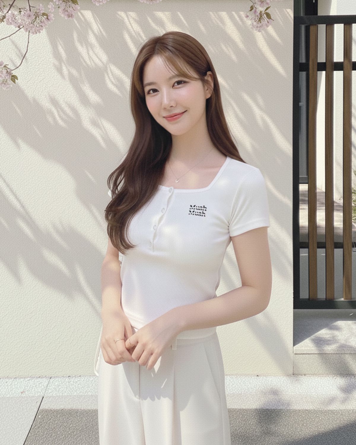 무아무아(MUAHMUAH) 헨리넥 스퀘어넥 반팔 티셔츠 [2color]