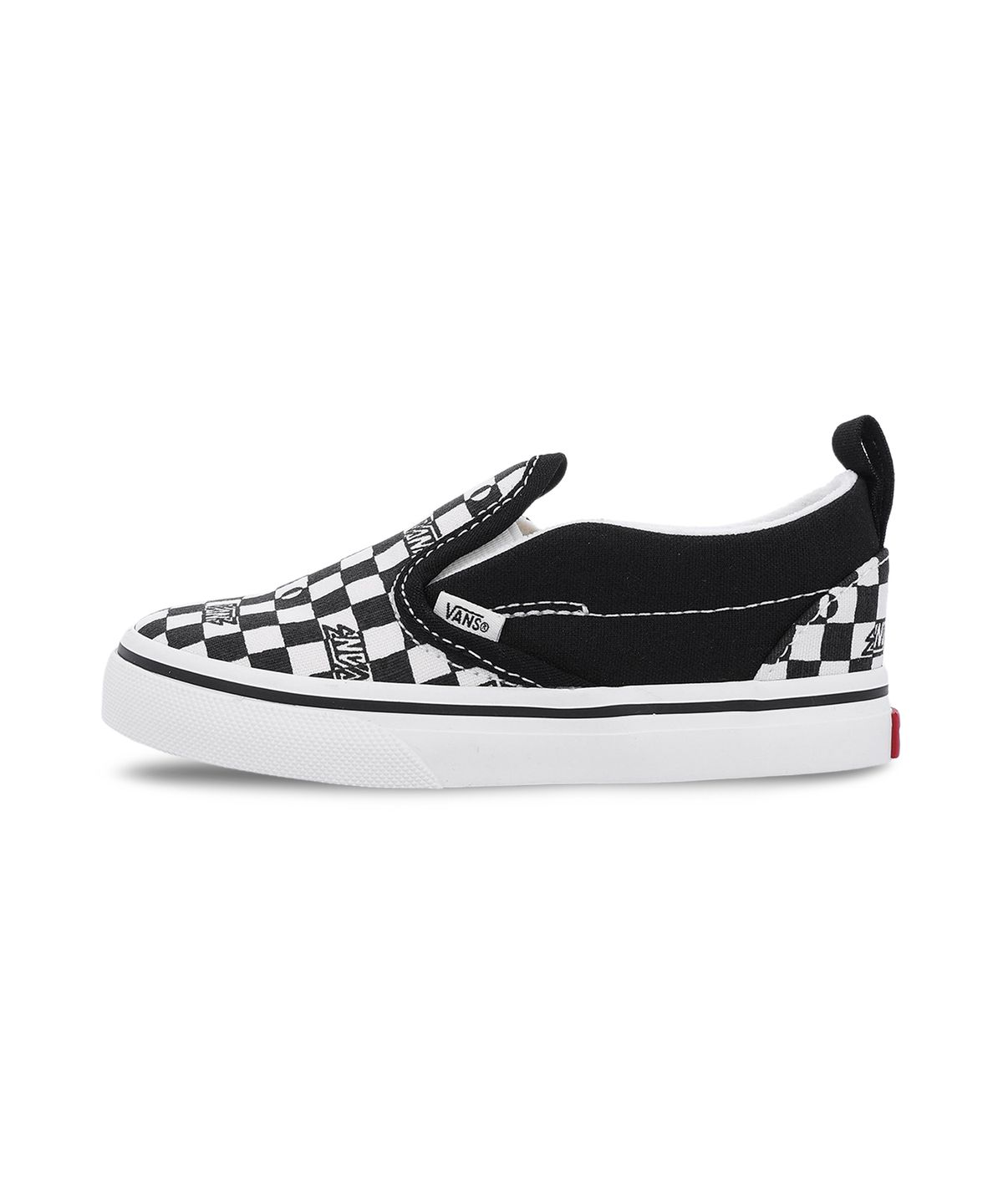 반스 키즈(VANS KIDS) 슬립온 V 토들러 - 체크블랙 / VN000D0SBA21