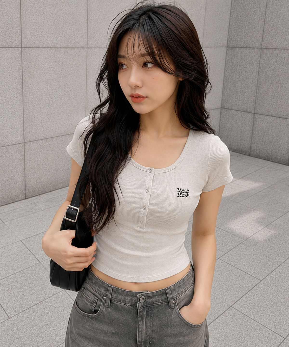 무아무아(MUAHMUAH) 헨리넥 반팔 티셔츠 [6color]