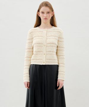 단작 배색 나비사 가디건 OK6SD1740