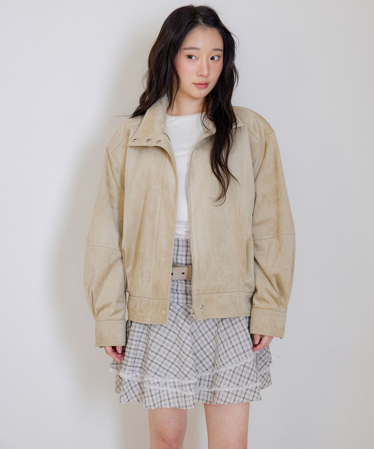 올리브 데 올리브(OLIVE DES OLIVE) 하이넥돗도 블루종 점퍼 OL6SJ1610